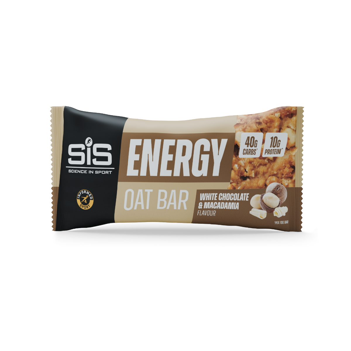 Energy Oat Bar White Chocolate & Macadamia Single Unit