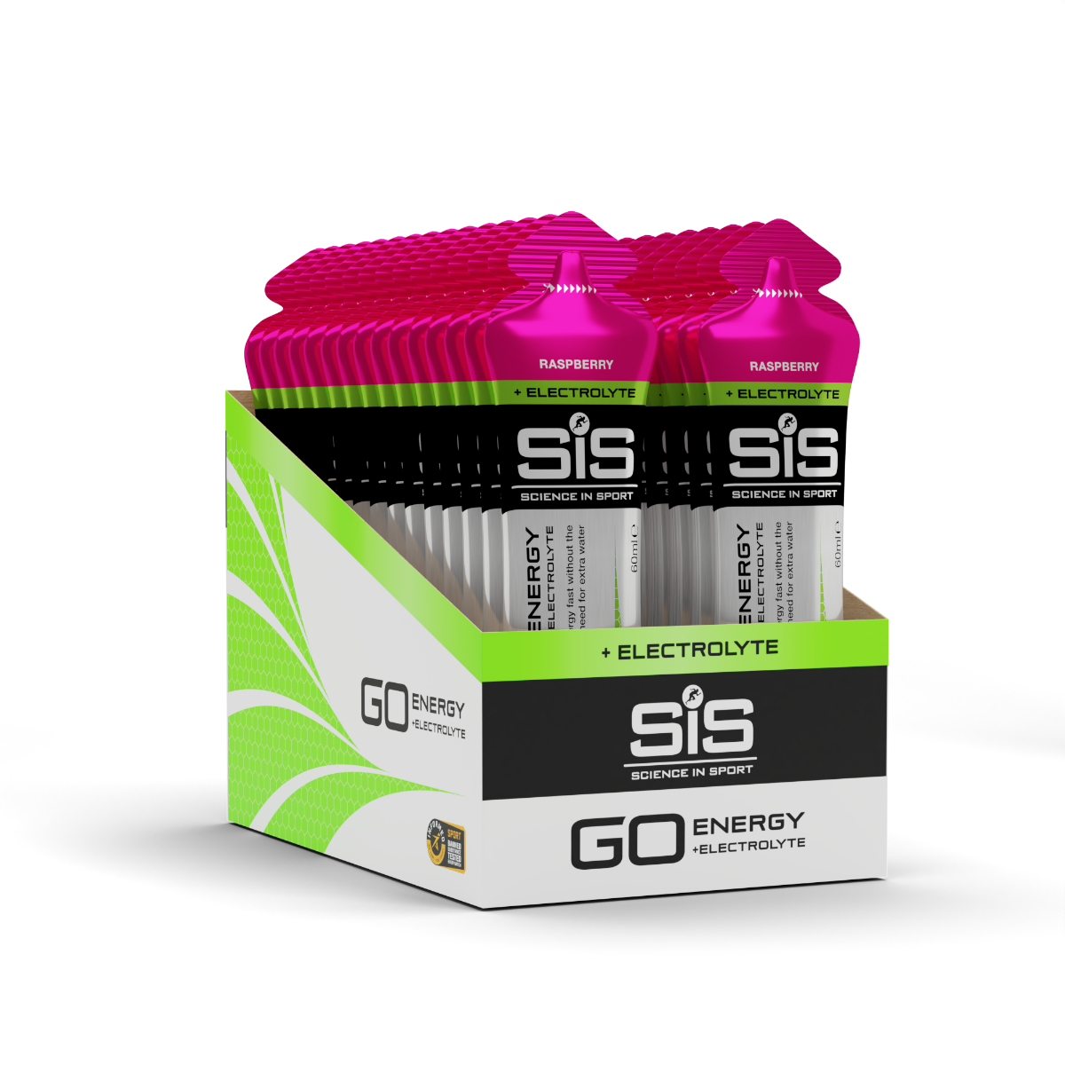 GO Energy + Electrolyte Gel Raspberry 30 Pack